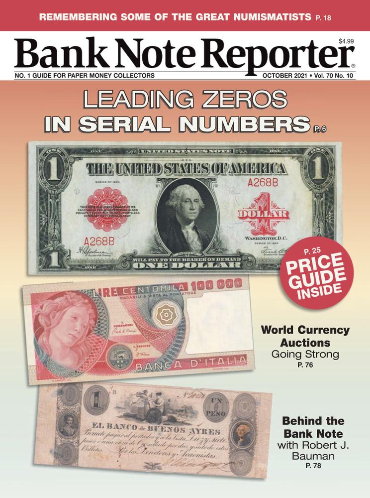 Bank-Note-Reporter October 01, 2021 Issue Cover