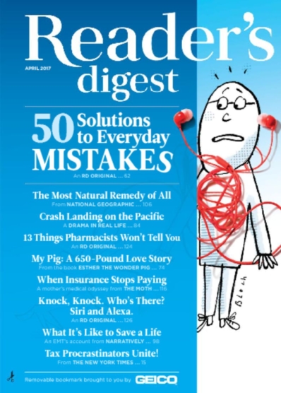 Reader's Digest April 01, 2017 Issue Cover