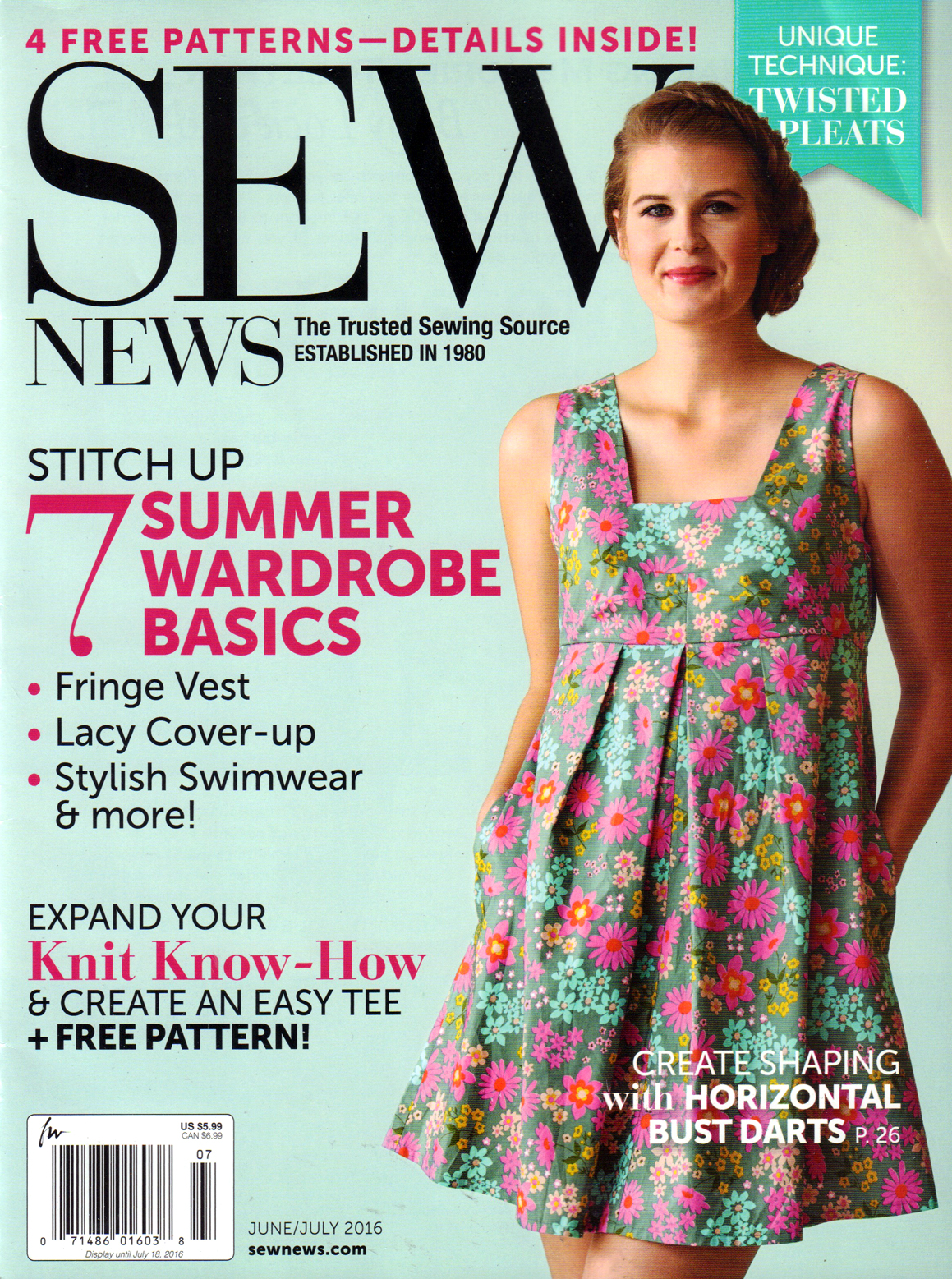 Sew-News June 01, 2016 Issue Cover