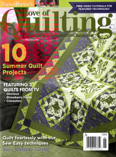 Fons & Porter's Love of Quilting May 01, 2016 Issue Cover