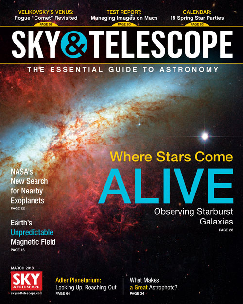 Sky-and-Telescope March 01, 2018 Issue Cover