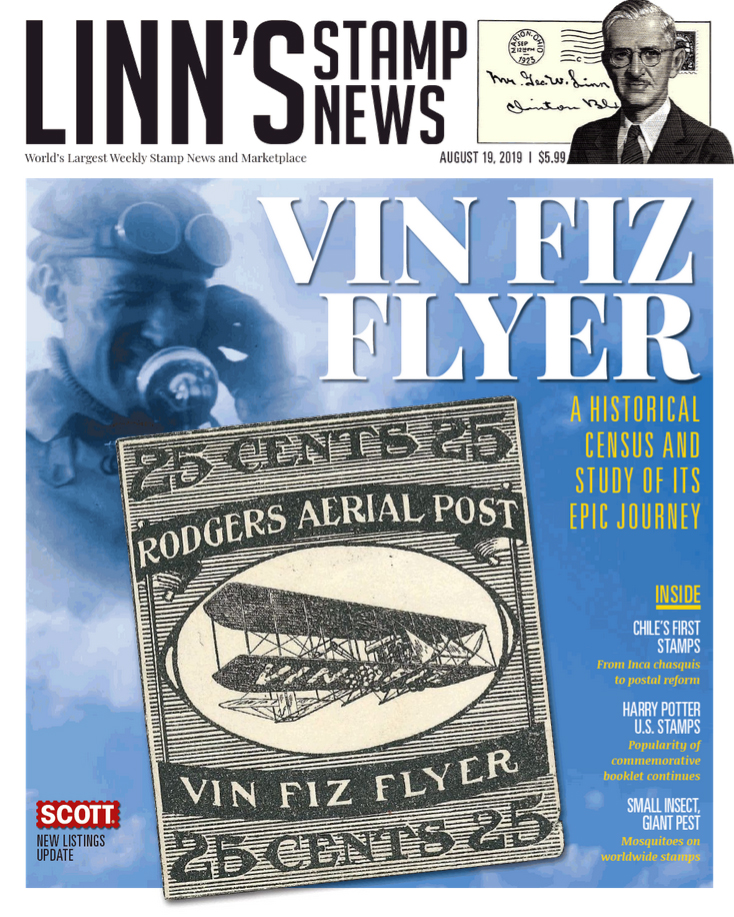 Linns-Stamp-News-Weekly August 19, 2019 Issue Cover