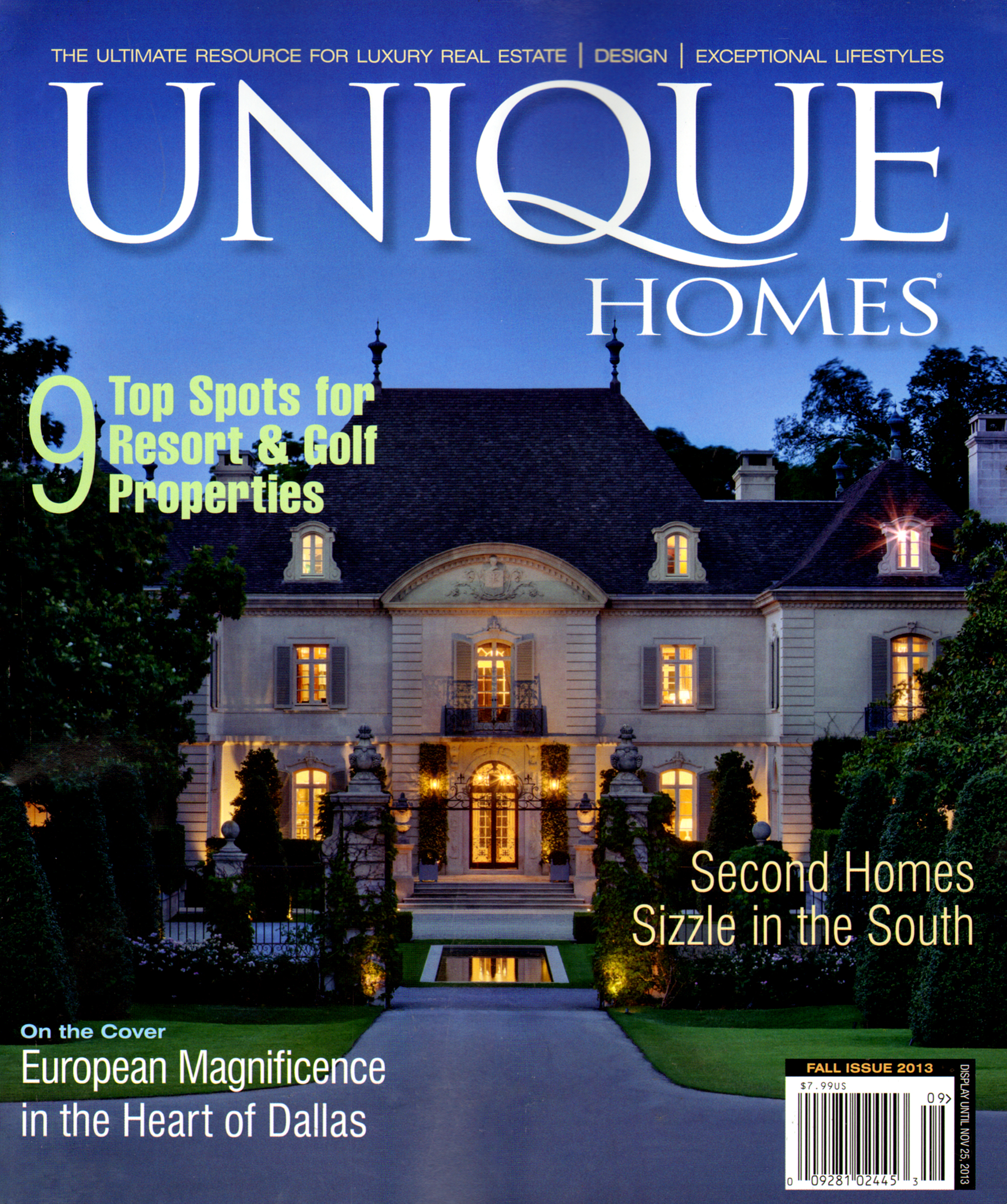 Unique-Homes September 01, 2013 Issue Cover