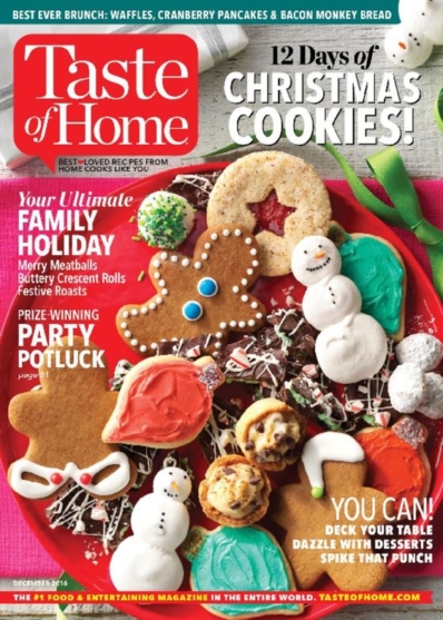 Taste of Home December 01, 2016 Issue Cover
