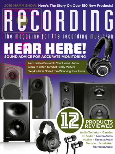 Recording Magazine March 01, 2019 Issue Cover