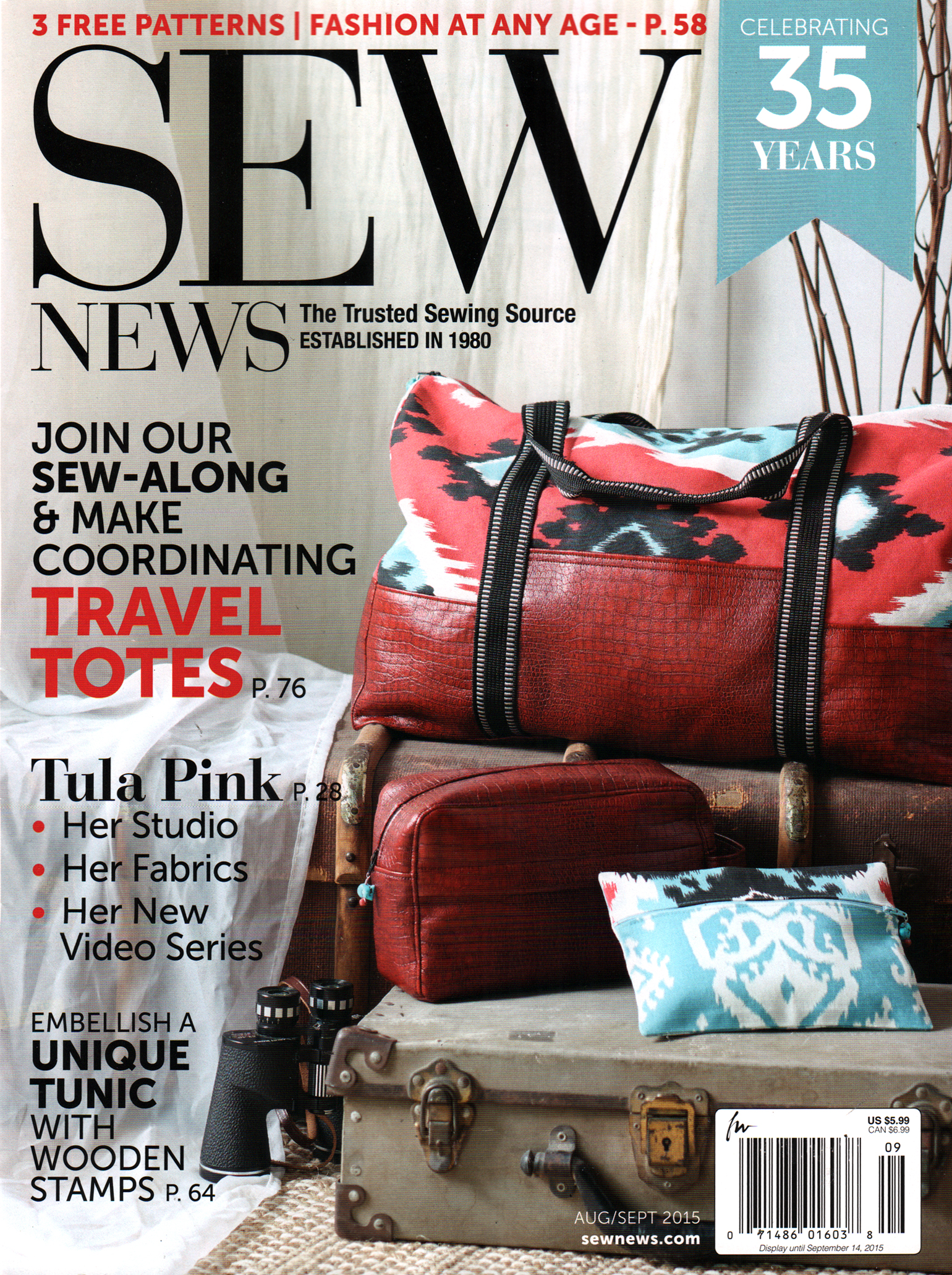 Sew-News August 01, 2015 Issue Cover