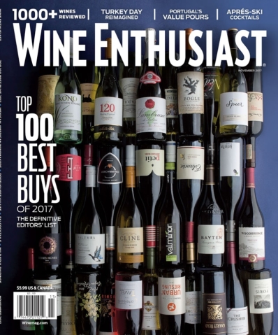 Wine Enthusiast November 01, 2017 Issue Cover