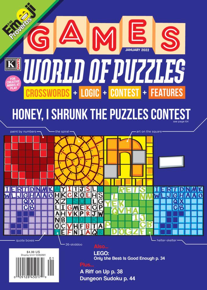 Games-World-of-Puzzles January 01, 2022 Issue Cover