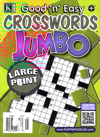 Good N Easy Crosswords Jumbo May 16, 2016 Issue Cover