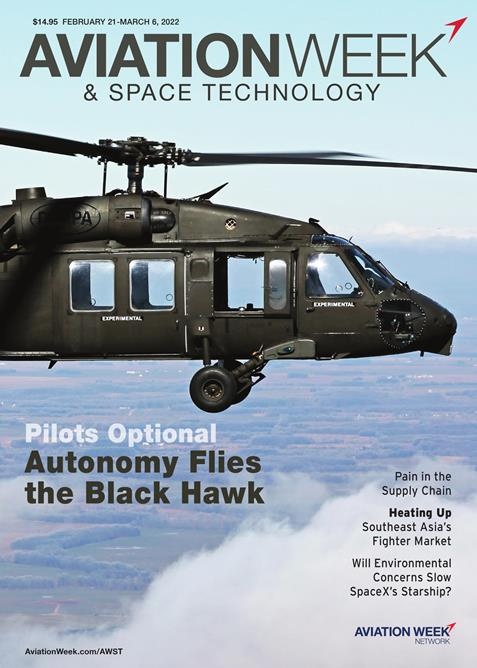 Aviation-Week-and-Space-Technology February 21, 2022 Issue Cover