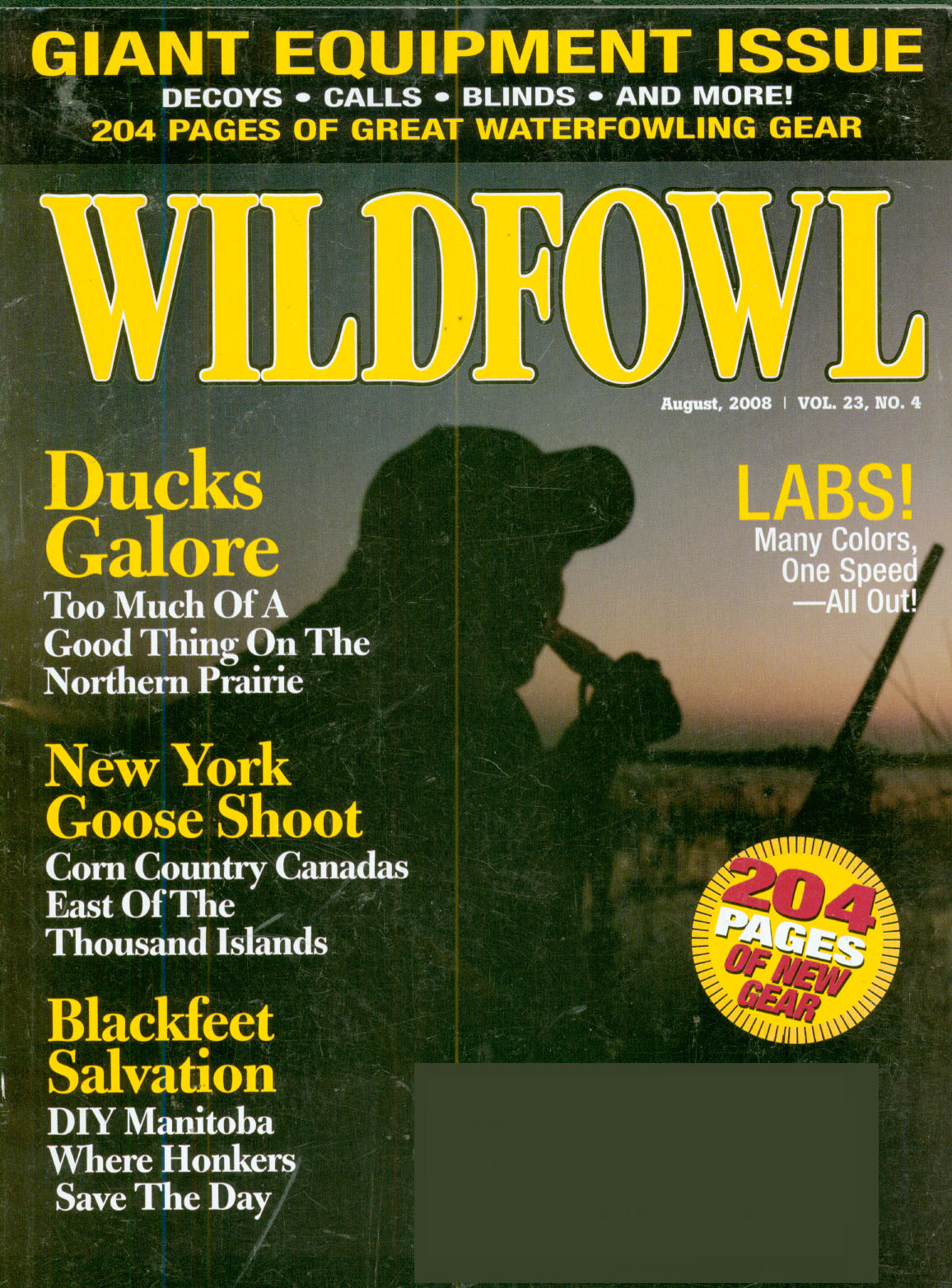 Wildfowl August 01, 2008 Issue Cover