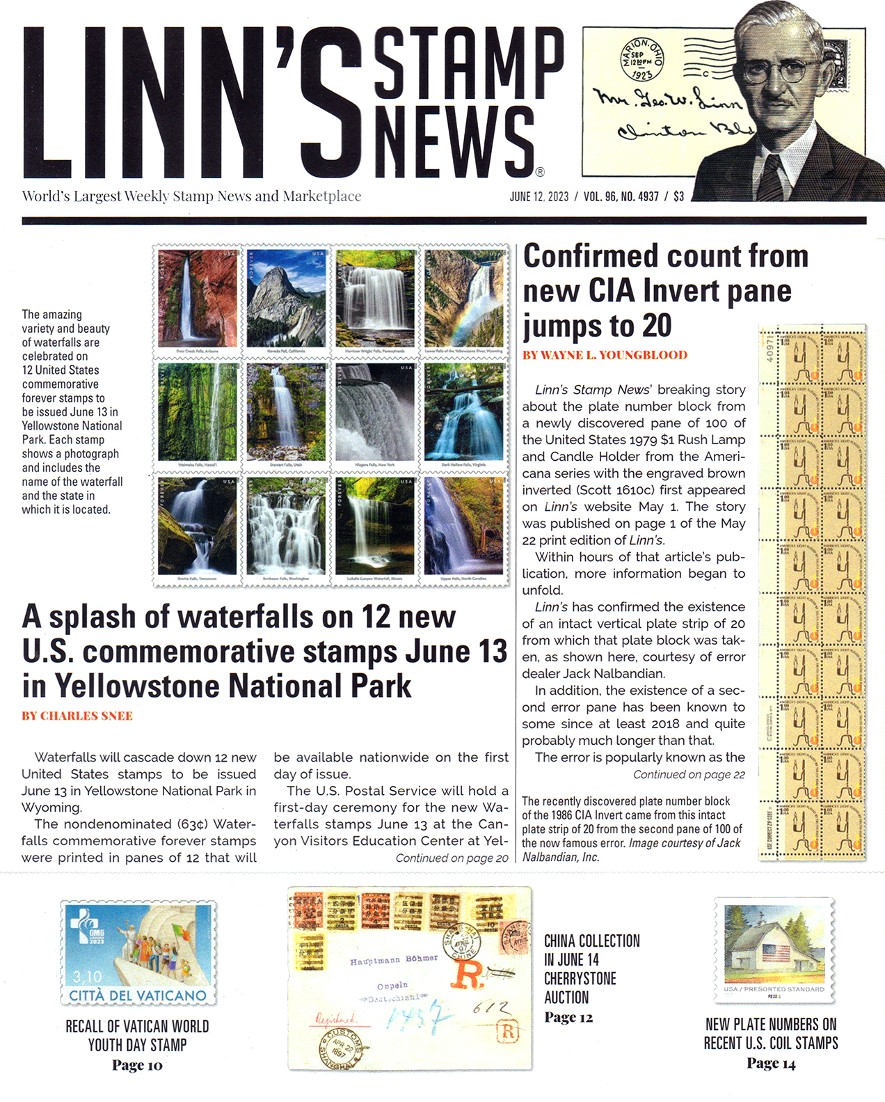 Linns-Stamp-News-Weekly June 12, 2023 Issue Cover