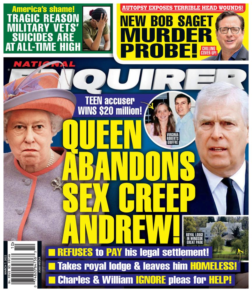 National-Enquirer March 07, 2022 Issue Cover