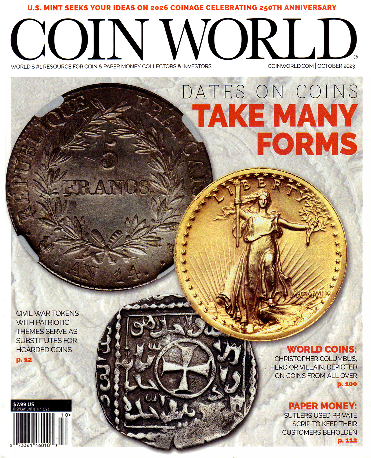 Coin-World-Monthly October 01, 2023 Issue Cover