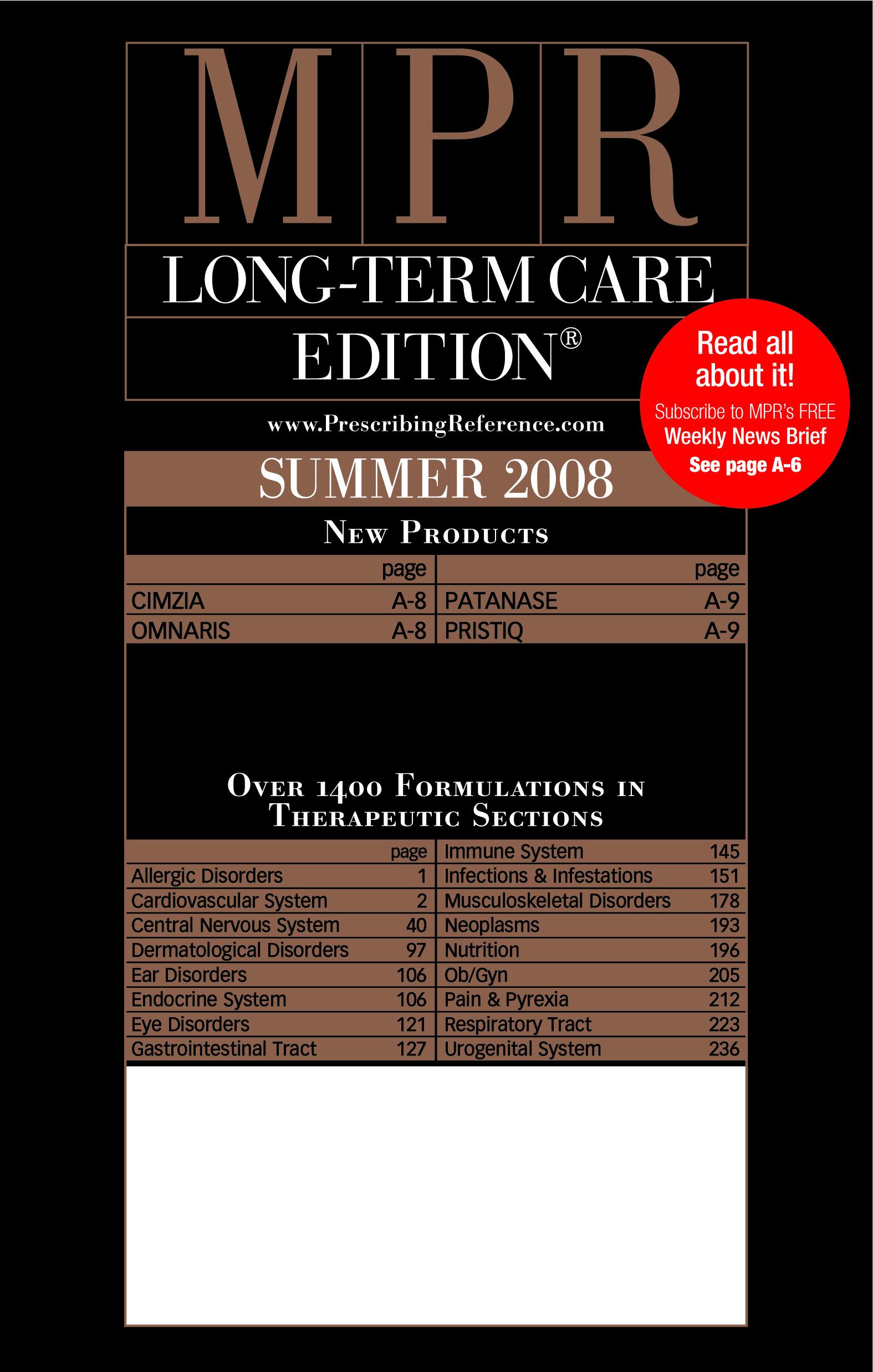 Mpr-Long-term-Care-News July 01, 2008 Issue Cover