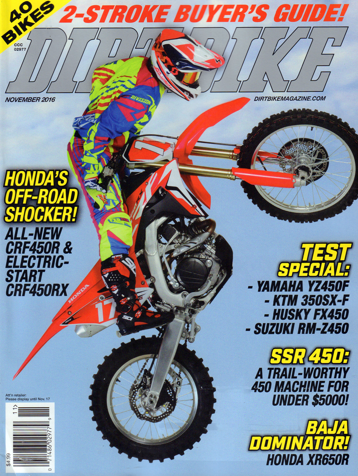 Dirt-Bike November 01, 2016 Issue Cover