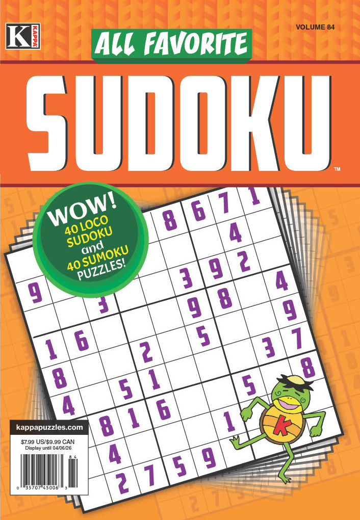All-Favorite-Sudoku April 01, 2026 Issue Cover
