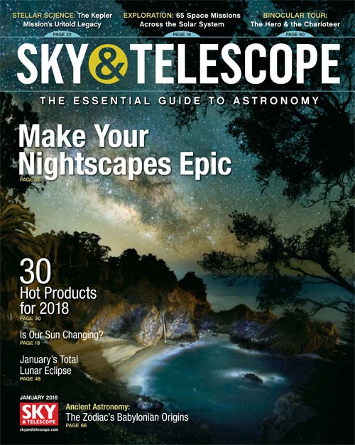 Sky-and-Telescope January 01, 2018 Issue Cover