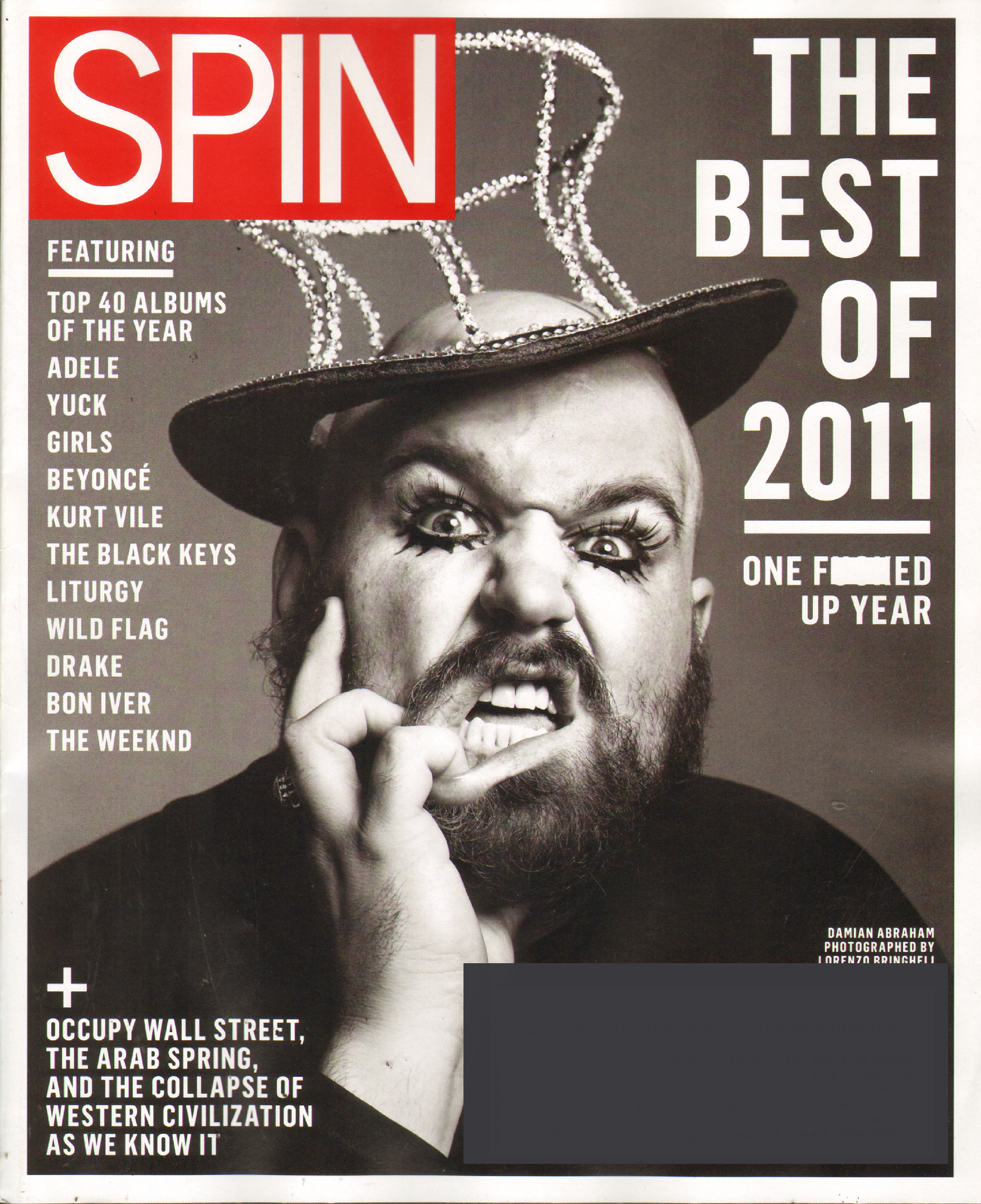 Spin January 01, 2012 Issue Cover