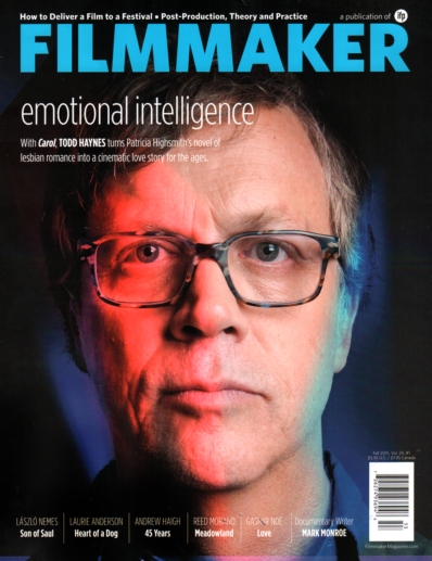 Filmmaker: The Magazine Of Independent Film October 01, 2015 Issue Cover