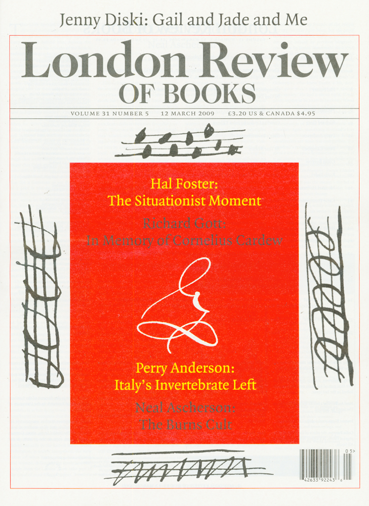 London-Review-Of-Books March 01, 2009 Issue Cover