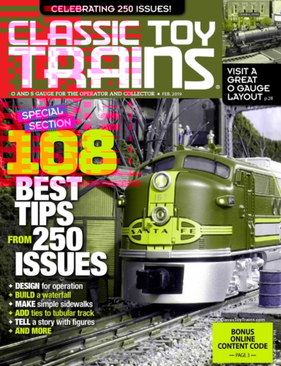 Classic Toy Trains February 01, 2019 Issue Cover