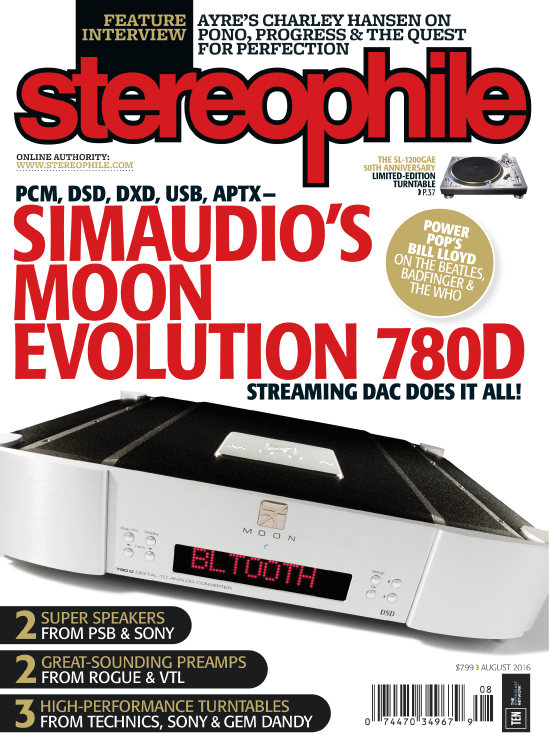 Stereophile August 01, 2016 Issue Cover