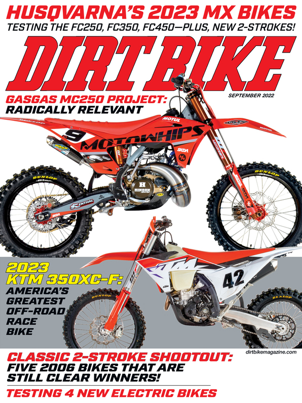 Dirt-Bike September 01, 2022 Issue Cover
