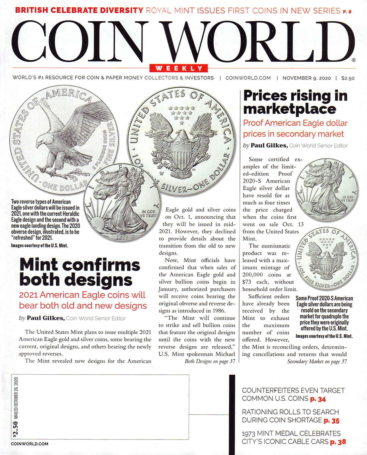 Coin-World-Weekly November 09, 2020 Issue Cover