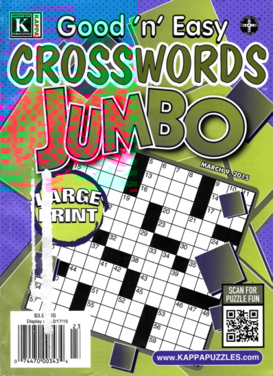 Good N Easy Crosswords Jumbo March 09, 2015 Issue Cover