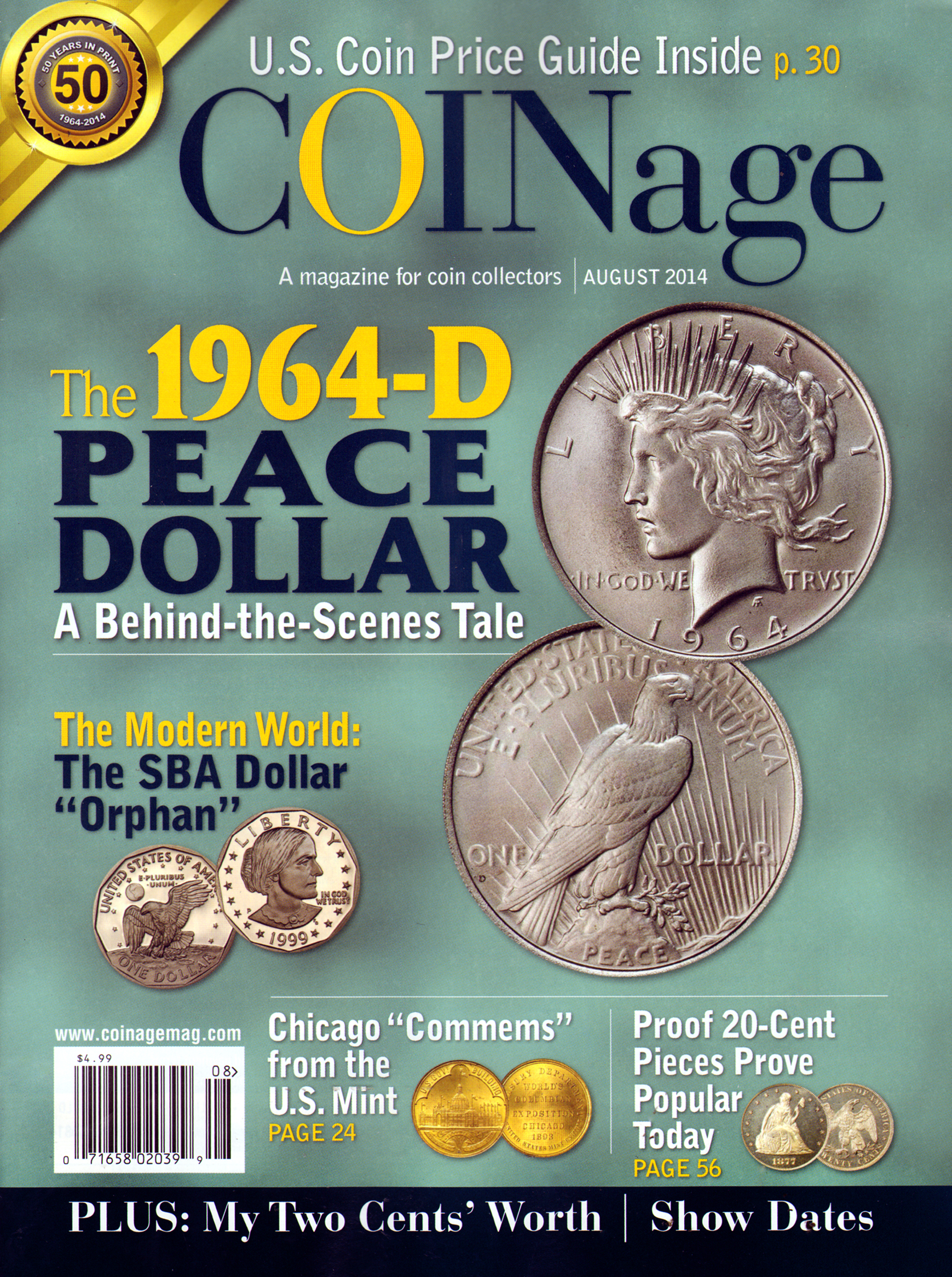 Coinage August 01, 2014 Issue Cover
