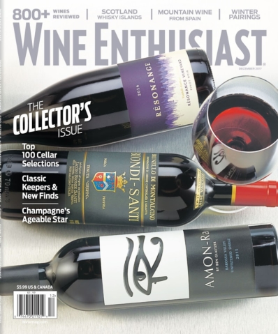Wine Enthusiast December 01, 2017 Issue Cover