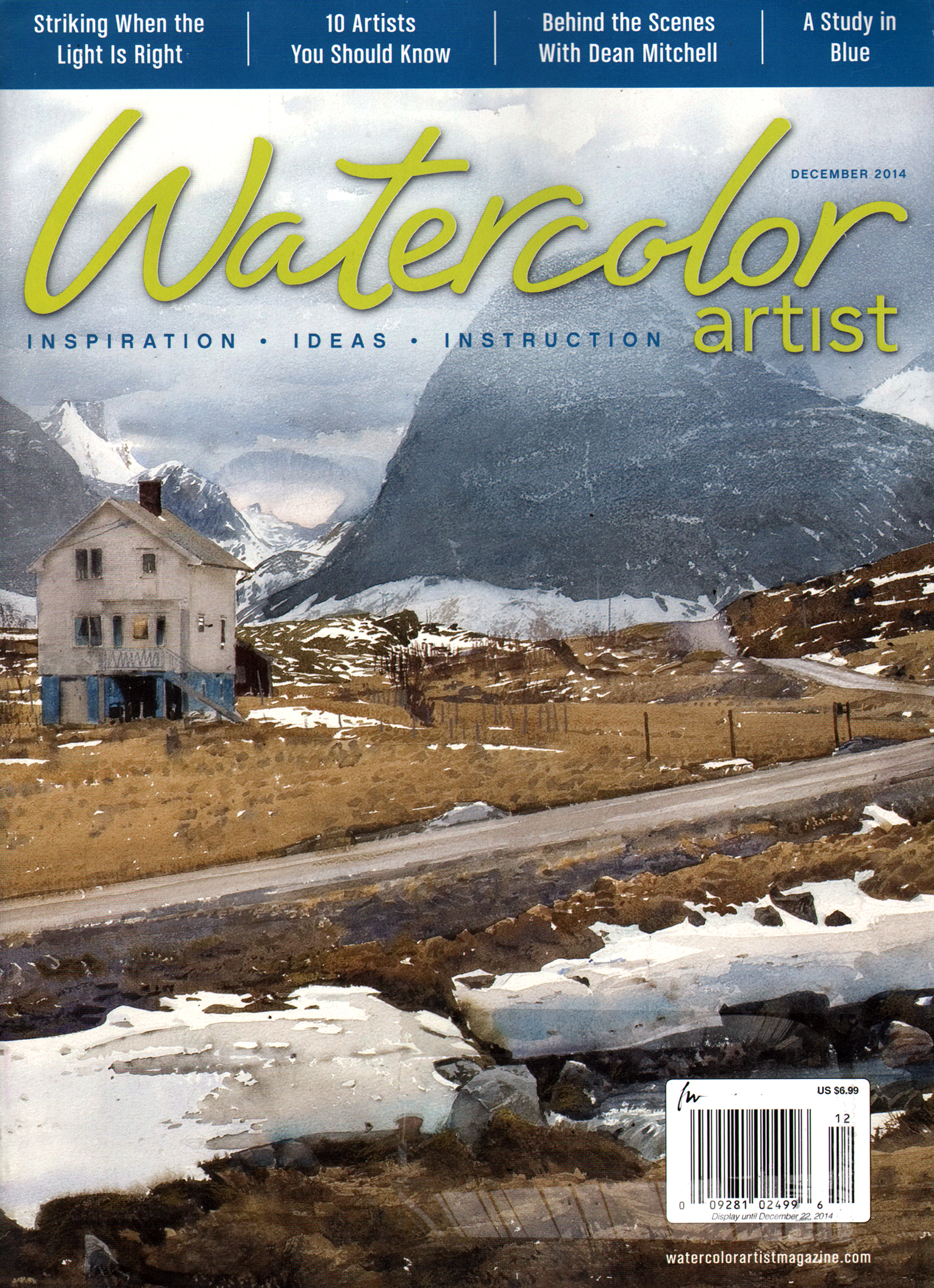 Watercolor-Artist December 01, 2014 Issue Cover