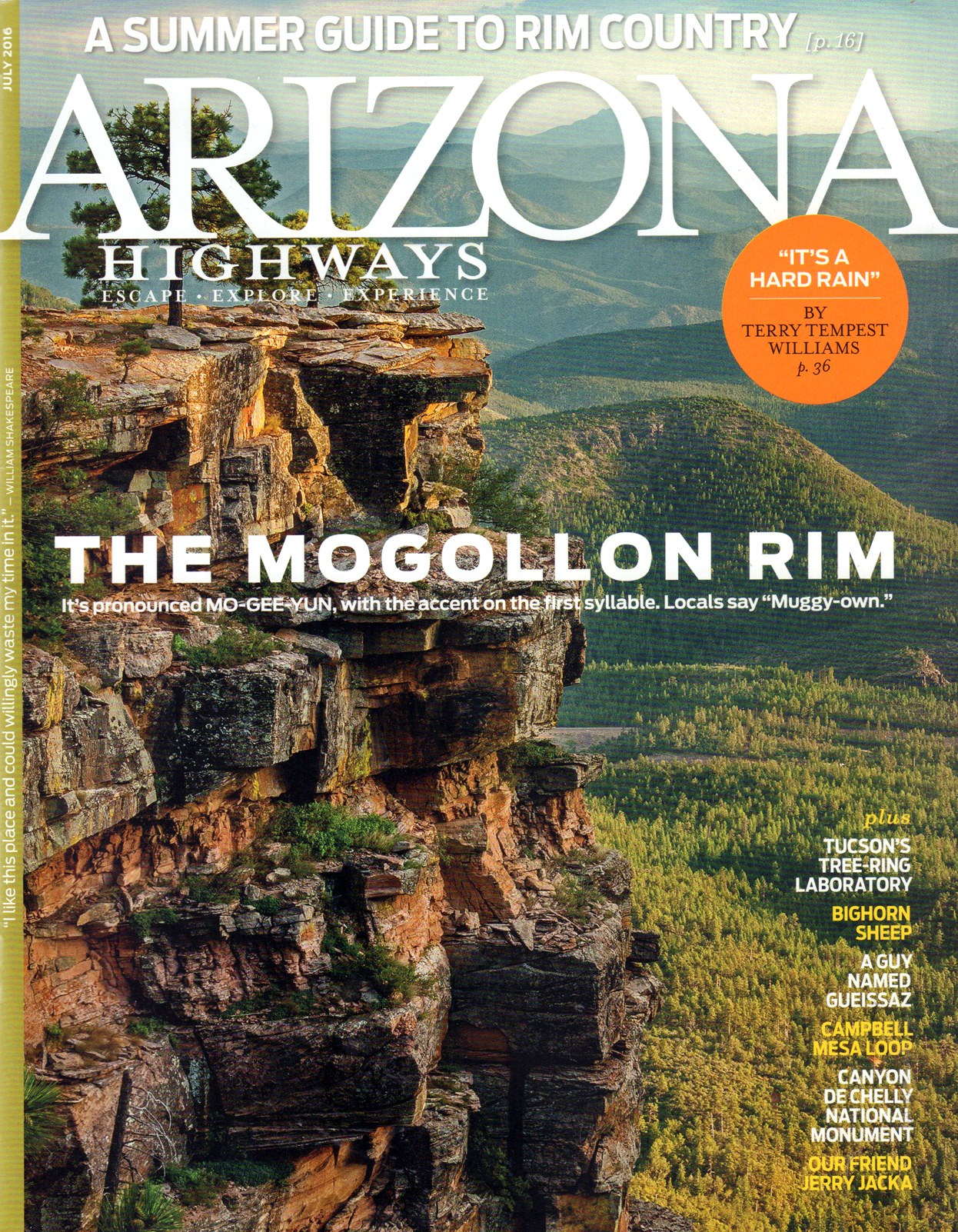 Arizona-Highways July 01, 2016 Issue Cover