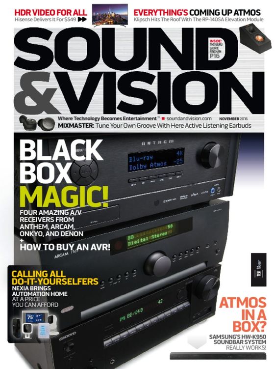 Sound-and-Vision November 01, 2016 Issue Cover