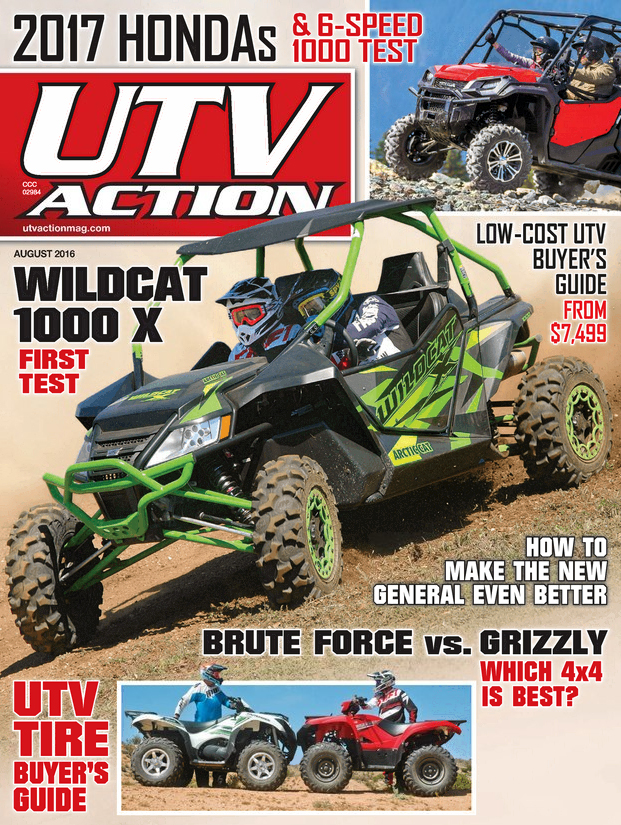 UTV-Action August 01, 2016 Issue Cover