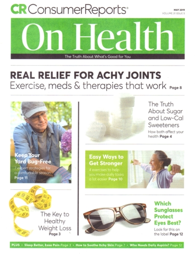Consumer Reports On Health May 01, 2019 Issue Cover