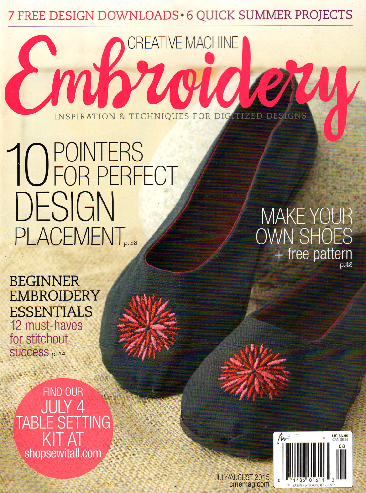 Creative-Machine-Embroidery July 01, 2015 Issue Cover