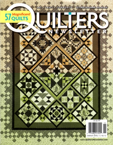 Quilter's Newsletter October 01, 2013 Issue Cover