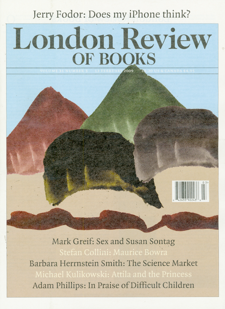 London-Review-Of-Books February 01, 2009 Issue Cover