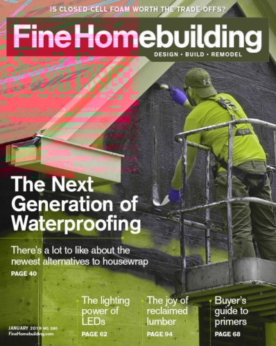 Fine Homebuilding January 01, 2019 Issue Cover