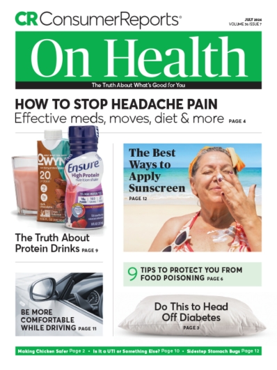 Consumer Reports On Health July 01, 2024 Issue Cover