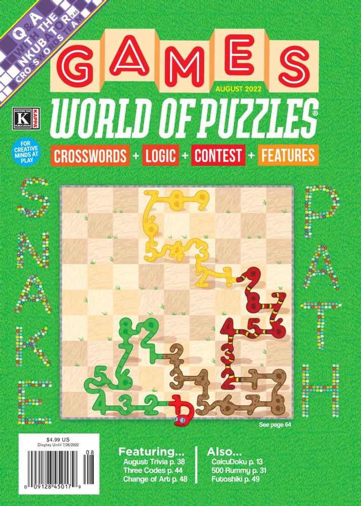 Games-World-of-Puzzles August 01, 2022 Issue Cover