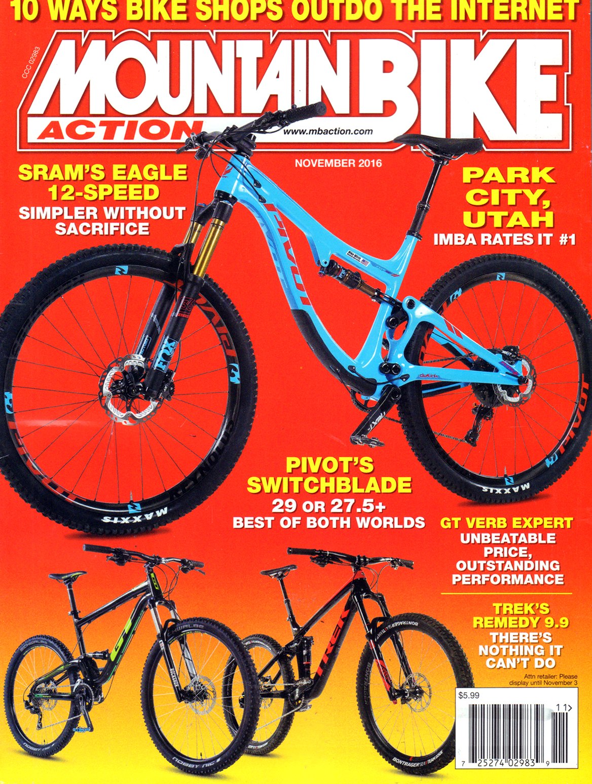Mountain-Bike-Action November 01, 2016 Issue Cover