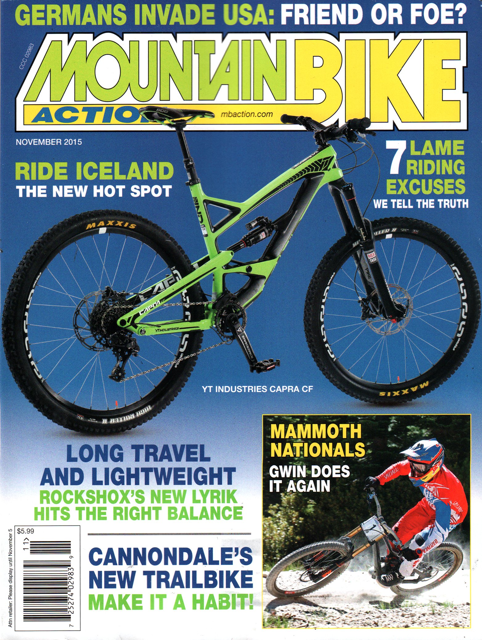 Mountain-Bike-Action November 01, 2015 Issue Cover