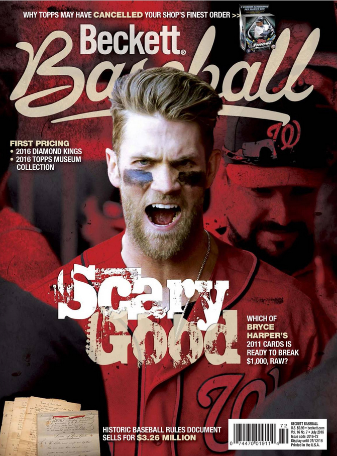 Beckett-Baseball July 01, 2016 Issue Cover
