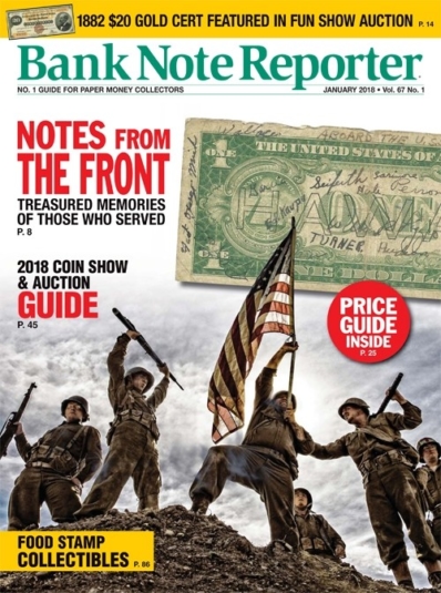 Bank Note Reporter January 01, 2018 Issue Cover