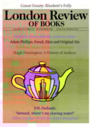 London-Review-Of-Books November 01, 2001 Issue Cover