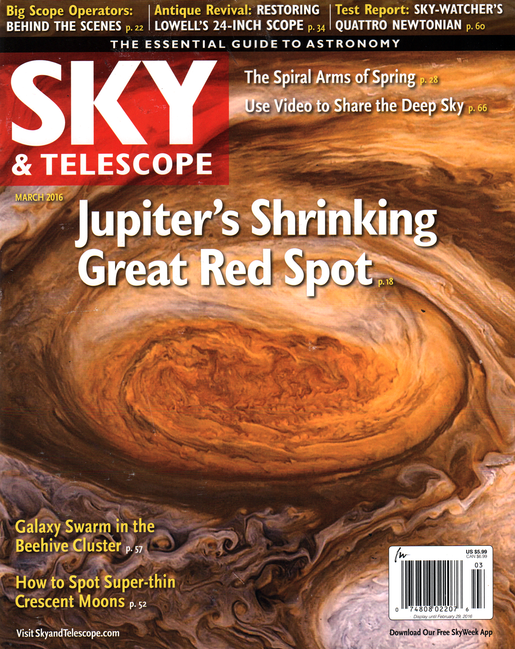 Sky-and-Telescope March 01, 2016 Issue Cover