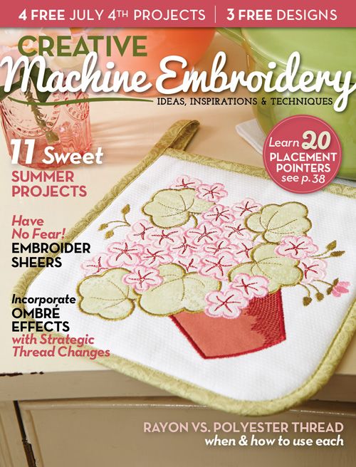Creative-Machine-Embroidery July 01, 2014 Issue Cover